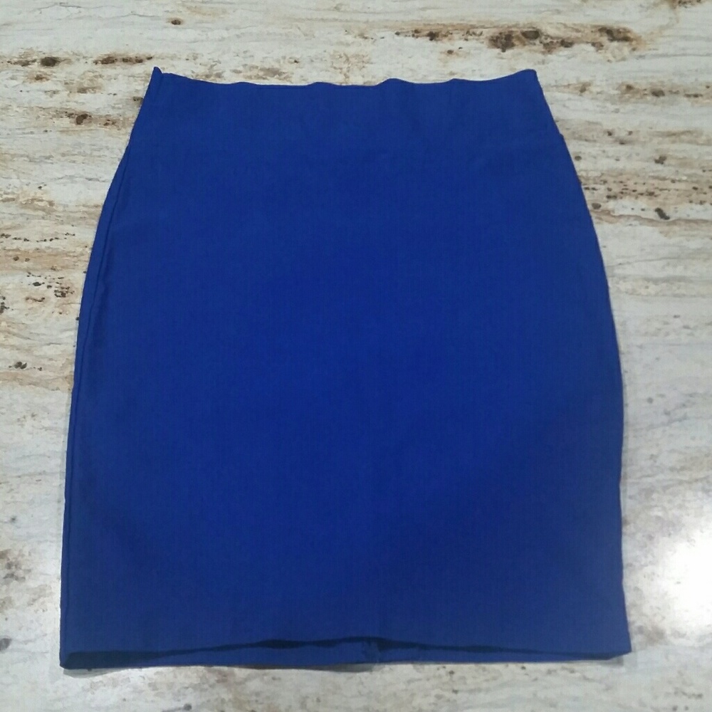 Blue Stretch Pencil Skirt by My Lola A&G Size L